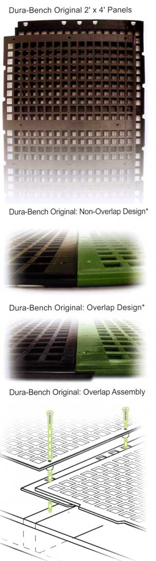 Dura-Bench Original non-overlap panel design and assembly