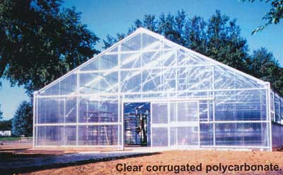 Corrugated polycarbonate house