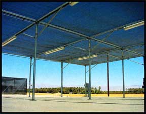Rigid Frame fixed roof shade house