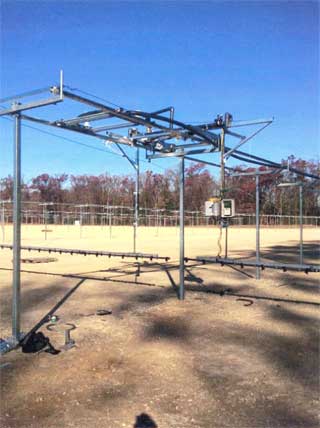 Outdoor T-Rail, allows unrestricted access across your entire field