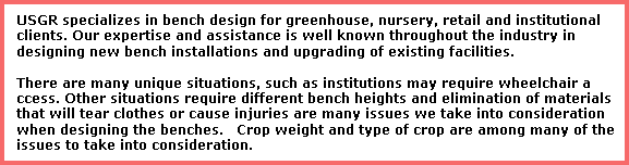 Bench design considerations