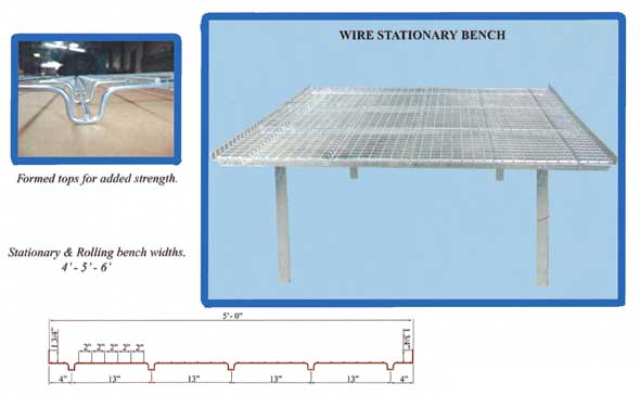 Details of stationary bench design