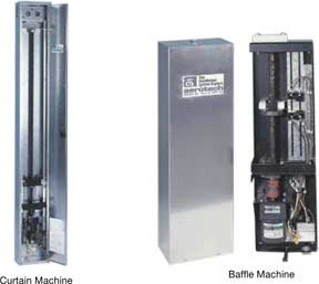 Curtain and baffle machines