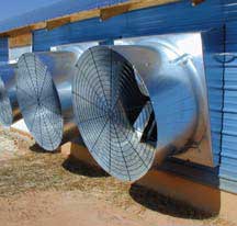 Grower fans in the field. Shown with guard.