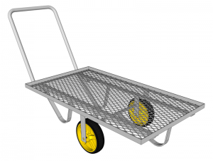 2-Wheel All steel, hot-dip galvanized, 22″ x 40″ deck for 300 lb. capacity 280 lbs. capacity